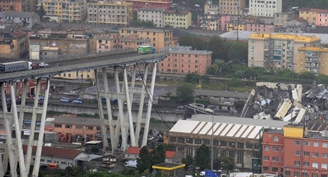 Thảm kịch sập cầu cao tốc Italia, hàng chục người nghi thiệt mạng