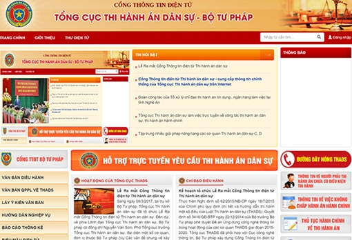 Bộ Tư Pháp ra mắt Cổng thông tin điện tử Thi hành án dân sự