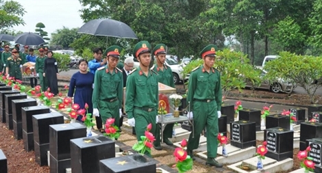 Truy điệu, an táng hài cốt liệt sĩ Quân tình nguyện Việt Nam 