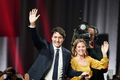 Thủ tướng Canada Justin Trudeau giành chiến thắng trong cuộc bầu cử