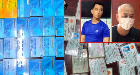Phát hiện 68 thẻ ATM và 40 CMND trong nhà kẻ cho vay “tín dụng đen”