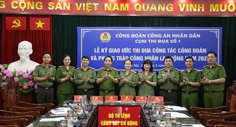 Công đoàn CAND Cụm thi đua số 1 ký giao ước thi đua năm 2021